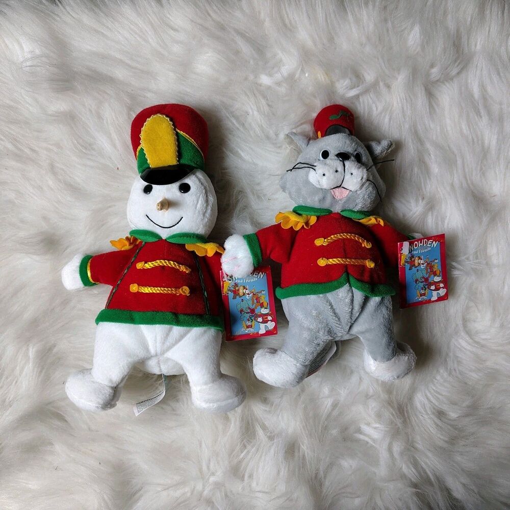 VTG 1999 Snowden & Friends Cat & Snowman Magical Parade Plush Stuffed Animal Nwt